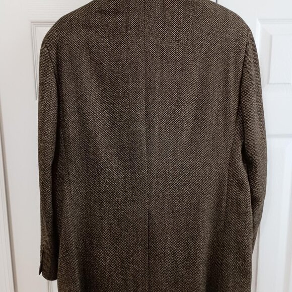 Men's Ralph Lauren CHAPS Dark Brown Wool Tweed Sport Coat, Size 44 Long/Tall - Picture 2 of 5